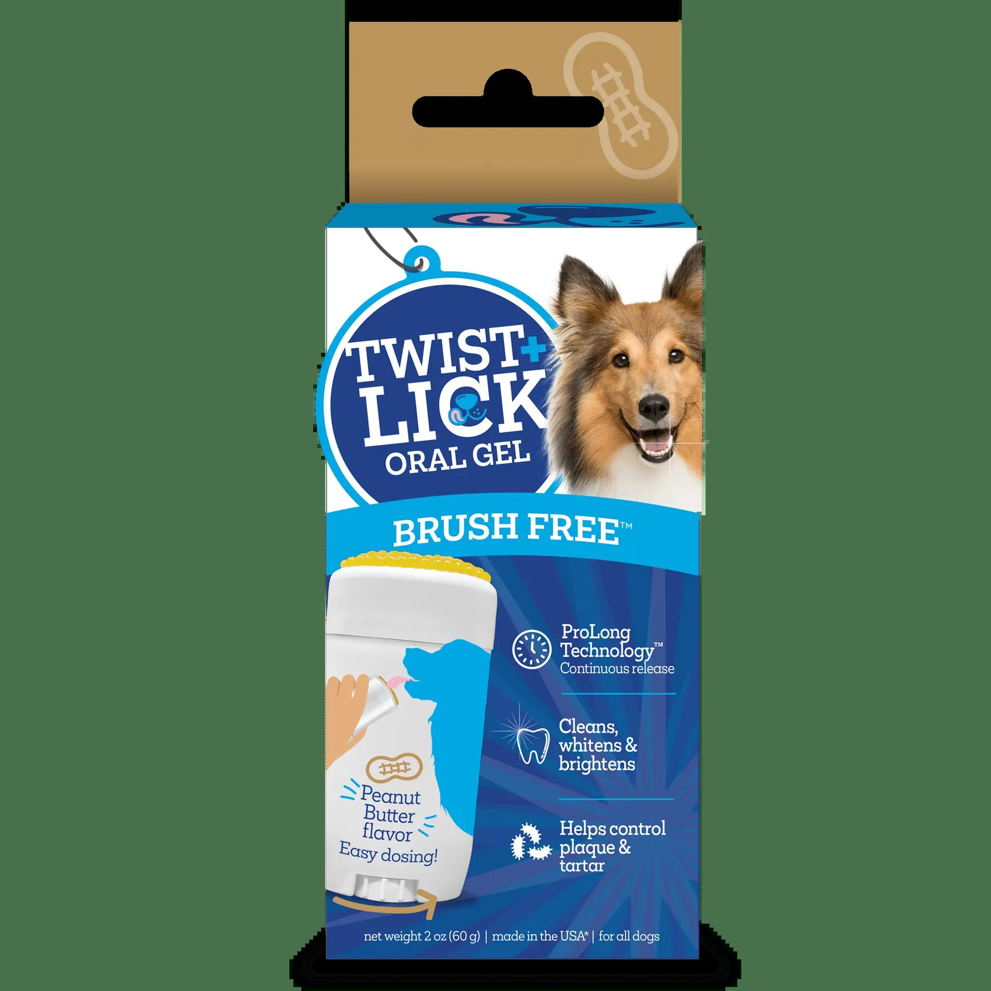 Twist+Lick Dental Gel for Dogs - Brush Free - Prolong Technology - Cleans Whitens Brightens - Controls Plaque & Tartar - Mess-Free Dental Care
