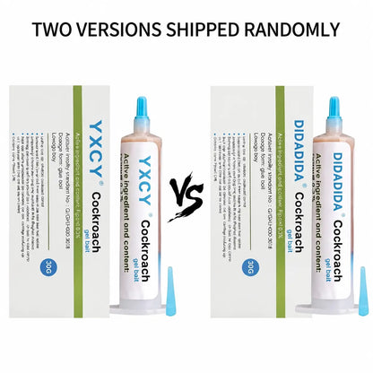 YXCY Fipronil Cockroach Exterminator Gel Bait - 4 Tubes (30G Each) with Plunger & Tips - Effective Indoor & Outdoor Pest Control for All Major Cockroach Species