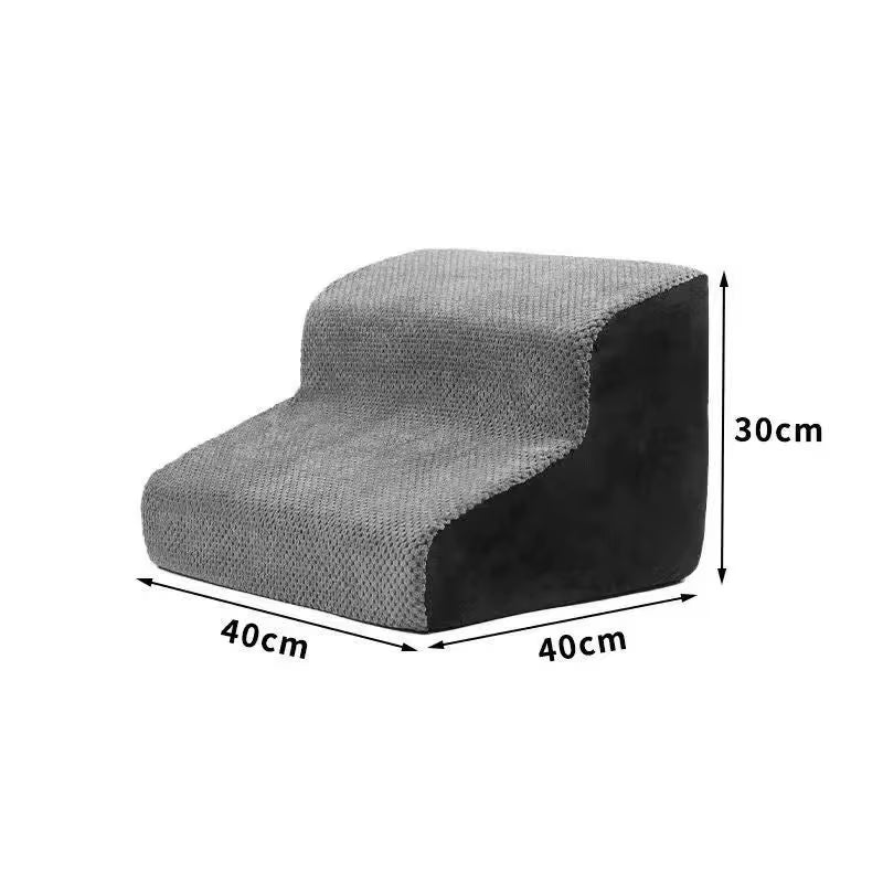 Pet 2/3 Step Dog Stair and Cat Ramp with Washable Non-Slip Memory Foam, Removable Design for Enhanced Safety and Comfort