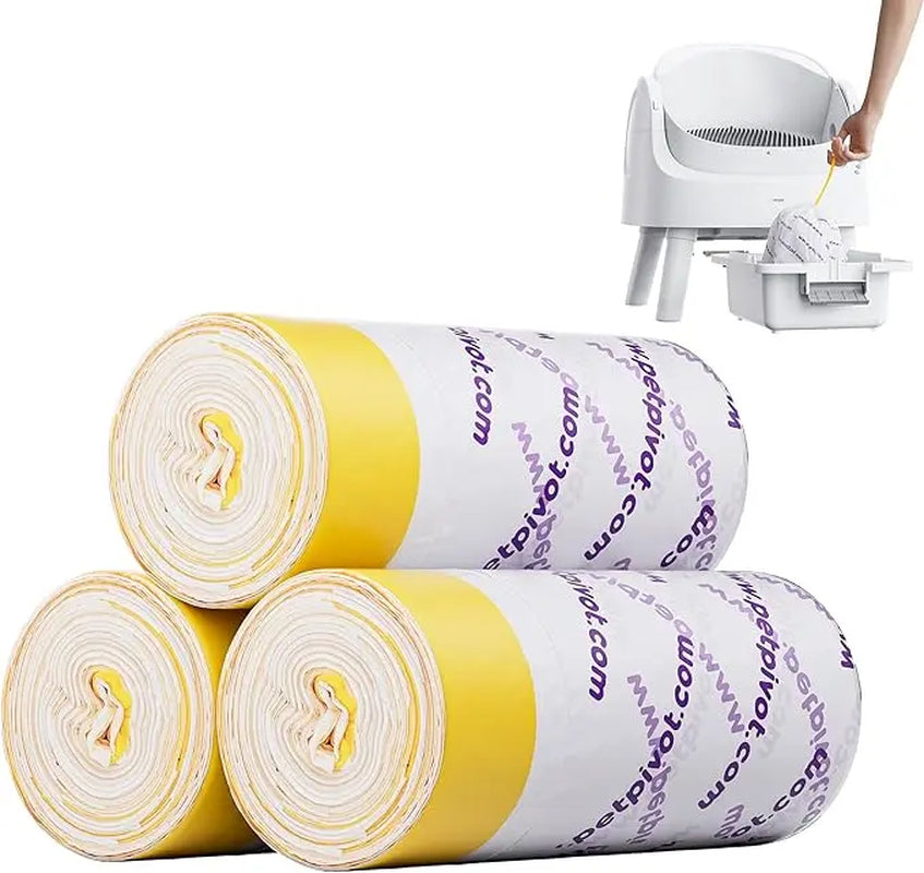 Petpivot Autoscooper 11 Waste Bags, 60-Pack Replacement Trash Bags for Autoscooper 11 Self-Cleaning Cat Litter Box, Helps Seal in Odors, Automatic Litter Box Liner Bags