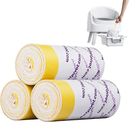Petpivot Autoscooper 11 Waste Bags, 60-Pack Replacement Trash Bags for Autoscooper 11 Self-Cleaning Cat Litter Box, Helps Seal in Odors, Automatic Litter Box Liner Bags