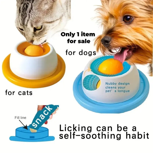 Interactive Dog Licking Toy & Slow Feeder - Fun Puzzle for Puppy Training & Cat Feeding!
