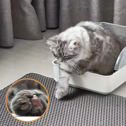 Extra Large Dual-Layer Anti-Odor Cat Litter Mat - Non-Slip, Easy-Clean, Durable EVA Indoor Solution for Pet Waste Management