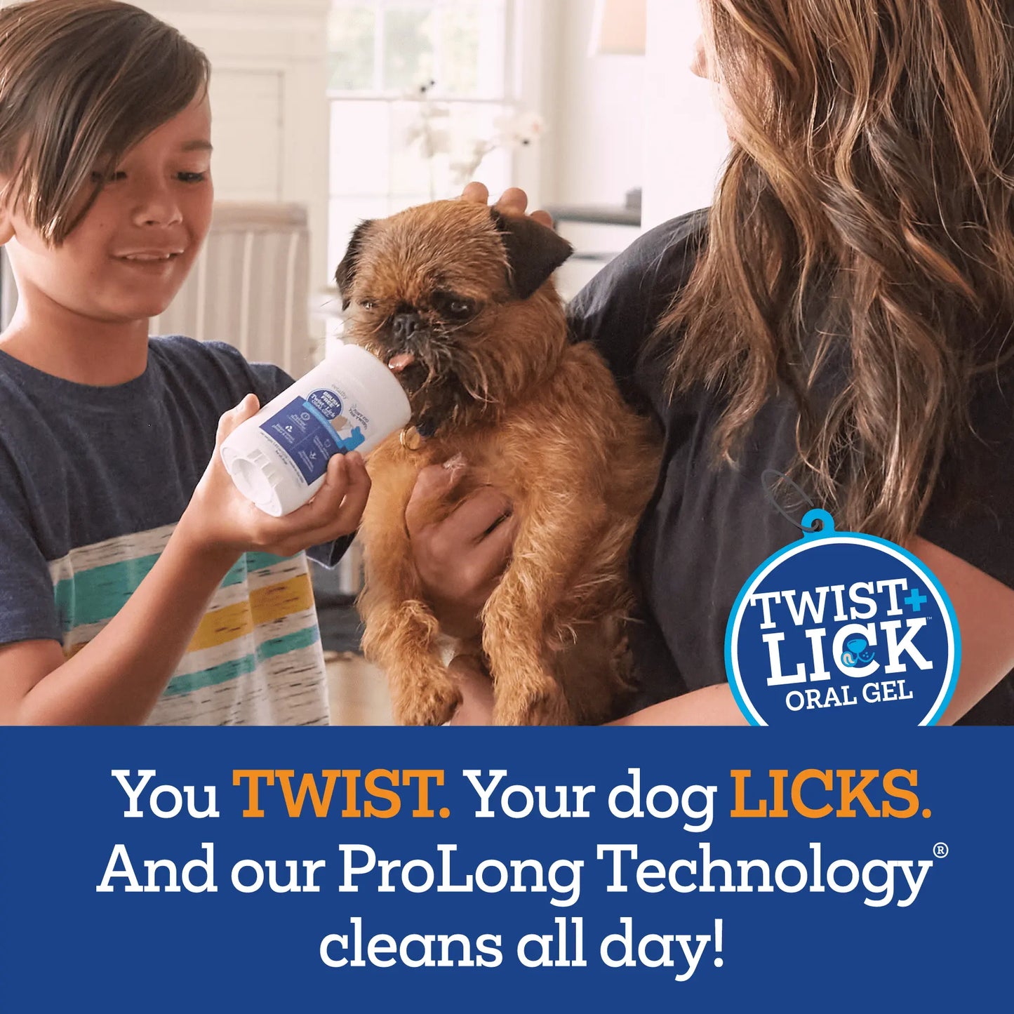 Twist+Lick Dental Gel for Dogs - Brush Free - Prolong Technology - Cleans Whitens Brightens - Controls Plaque & Tartar - Mess-Free Dental Care