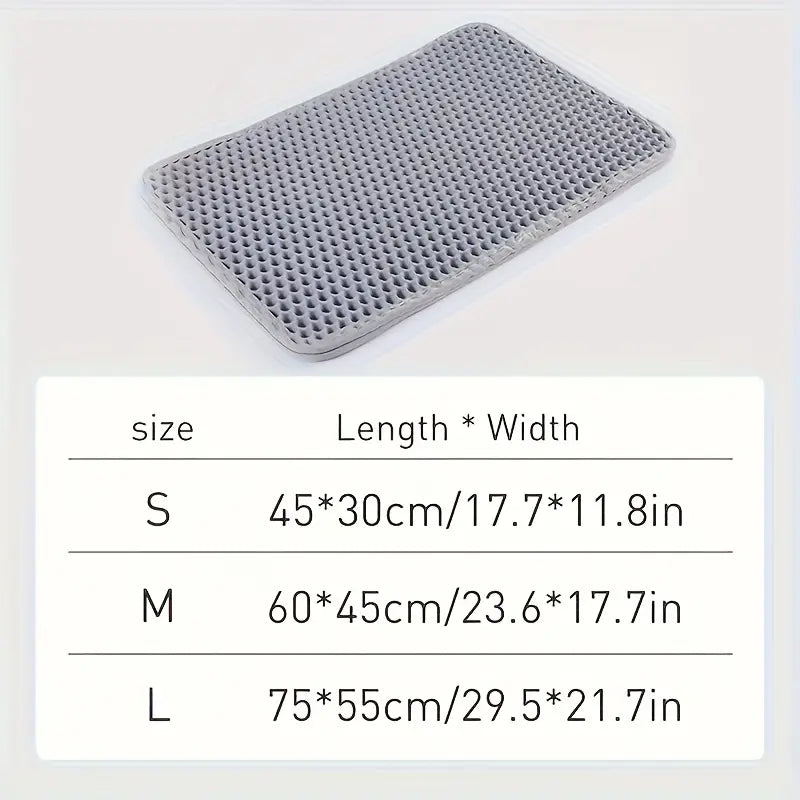 Extra Large Dual-Layer Anti-Odor Cat Litter Mat - Non-Slip, Easy-Clean, Durable EVA Indoor Solution for Pet Waste Management