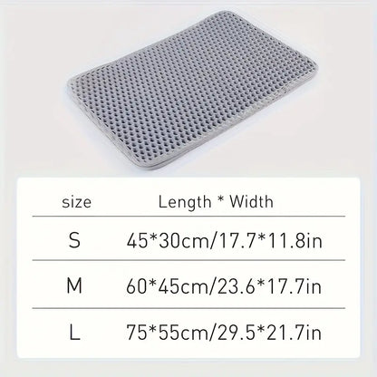 Extra Large Dual-Layer Anti-Odor Cat Litter Mat - Non-Slip, Easy-Clean, Durable EVA Indoor Solution for Pet Waste Management
