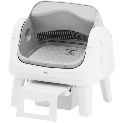 Petpivot Autoscooper 12 Lite: Effortless Self-Cleaning Cat Litter Box with Easy Entry and Triple Safety Features