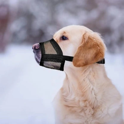 Adjustable Air Mesh Dog Muzzle - Prevent Biting, Chewing & Licking for All Dog Sizes