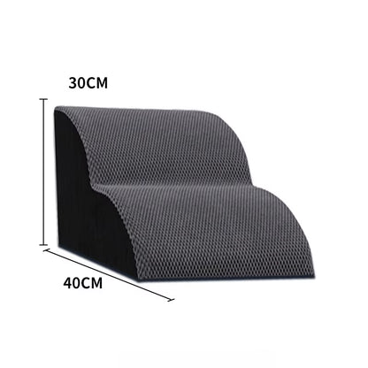Pet 2/3 Step Dog Stair and Cat Ramp with Washable Non-Slip Memory Foam, Removable Design for Enhanced Safety and Comfort