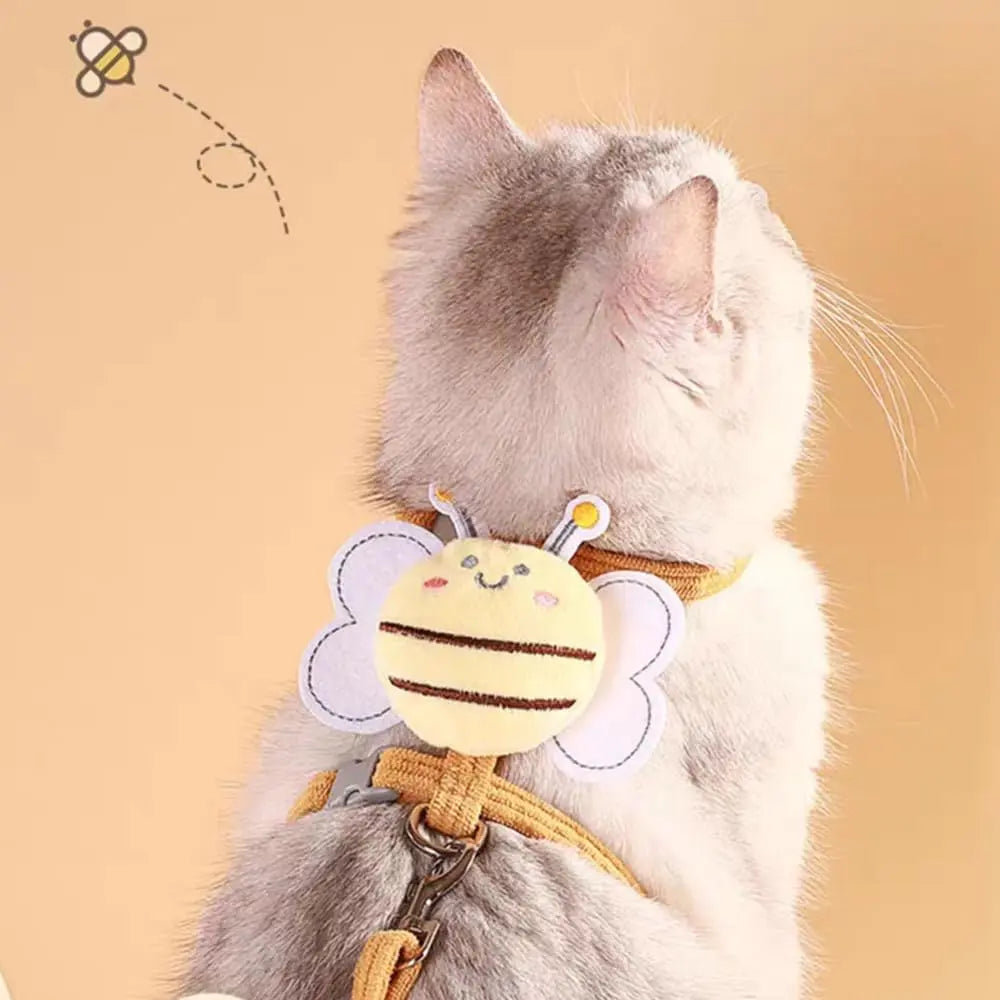 Ihubei Adjustable Cat Harness and Leash Set - Escape-Proof Design for Stress-Free Walks, Lightweight & Durable for Small to Medium Cats