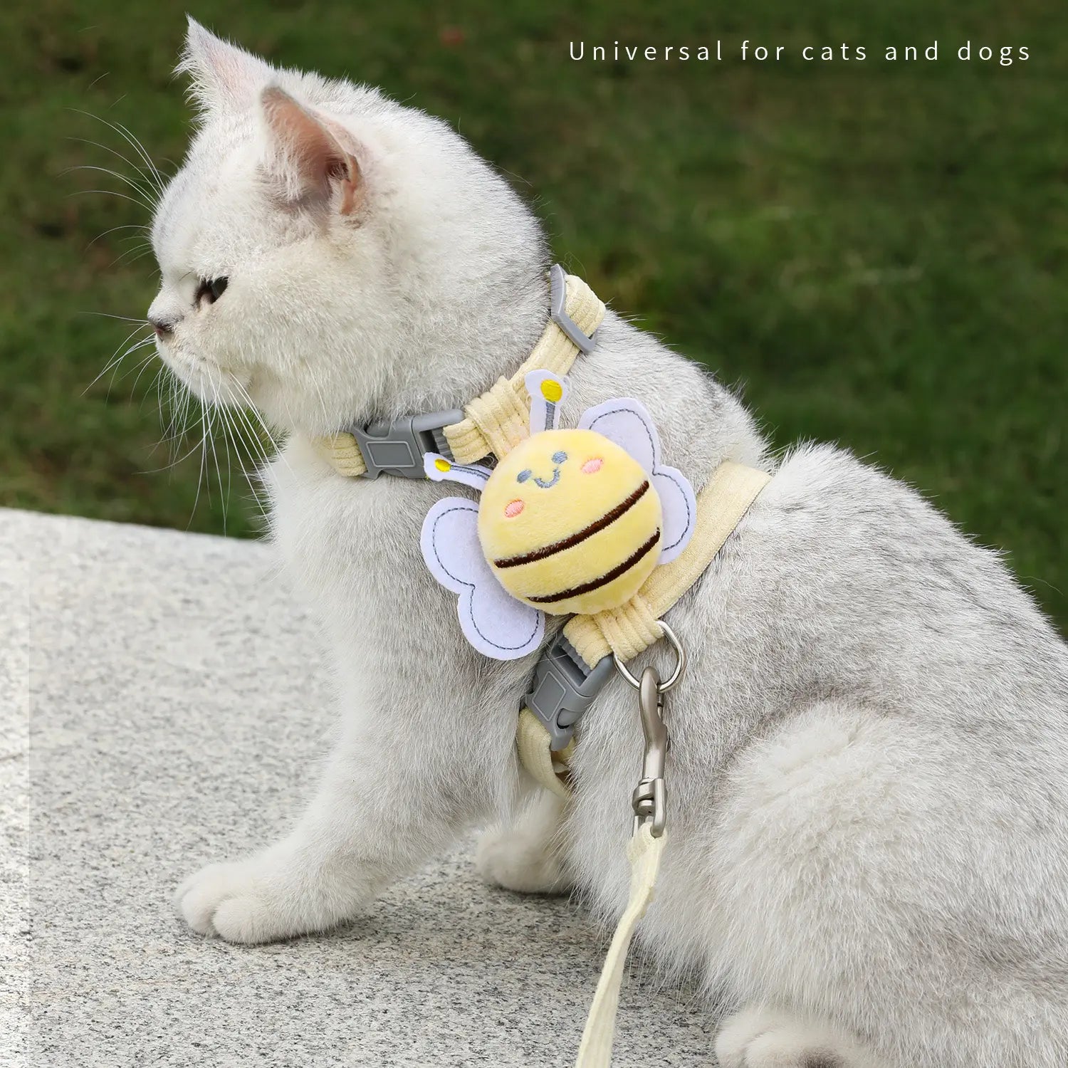 Ihubei Adjustable Cat Harness and Leash Set - Escape-Proof Design for Stress-Free Walks, Lightweight & Durable for Small to Medium Cats