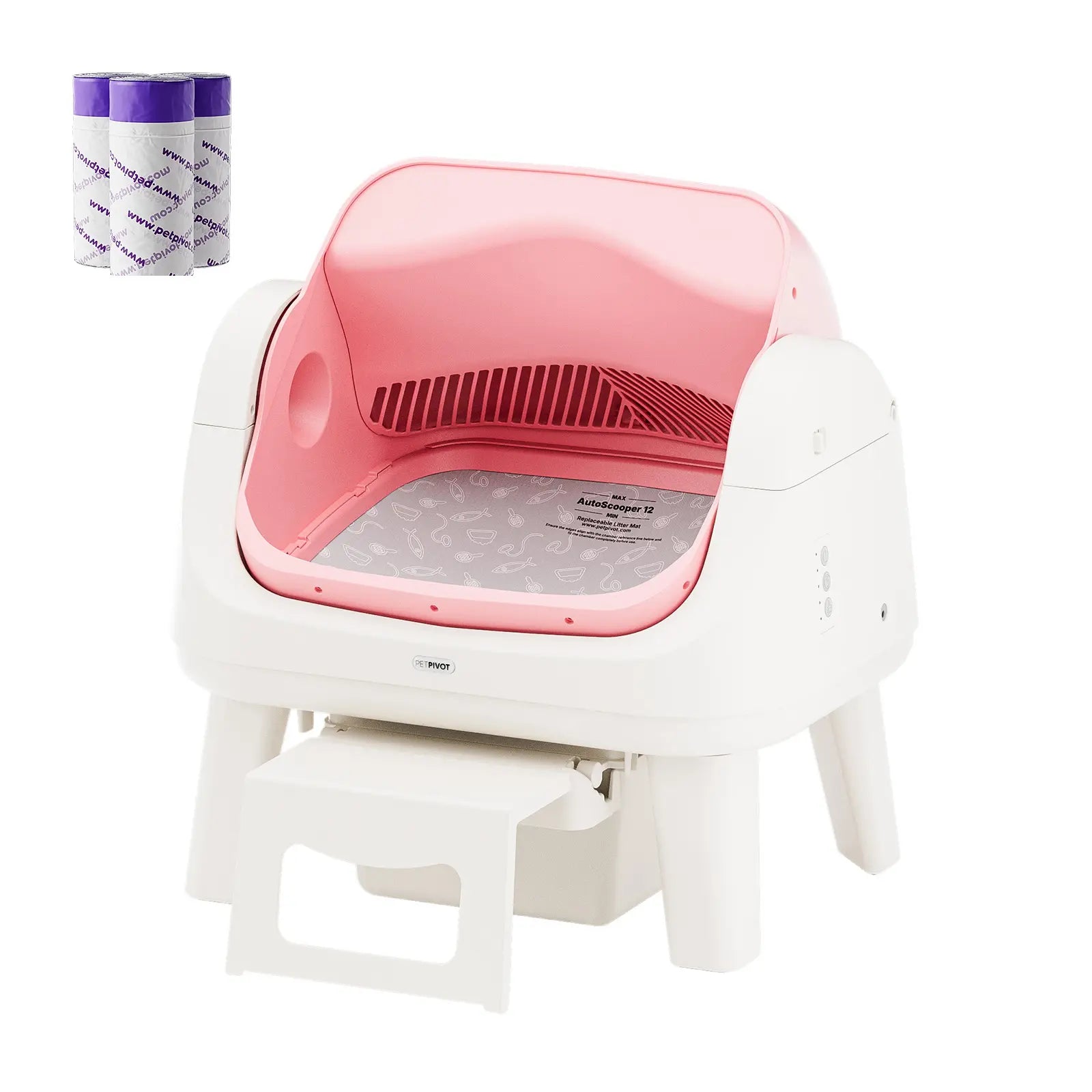 Petpivot Autoscooper 12 Lite: Effortless Self-Cleaning Cat Litter Box with Easy Entry and Triple Safety Features