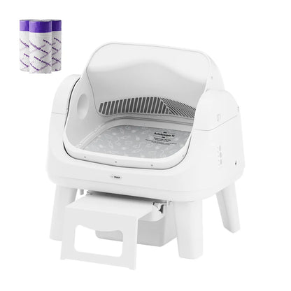Petpivot Autoscooper 12 Lite: Effortless Self-Cleaning Cat Litter Box with Easy Entry and Triple Safety Features
