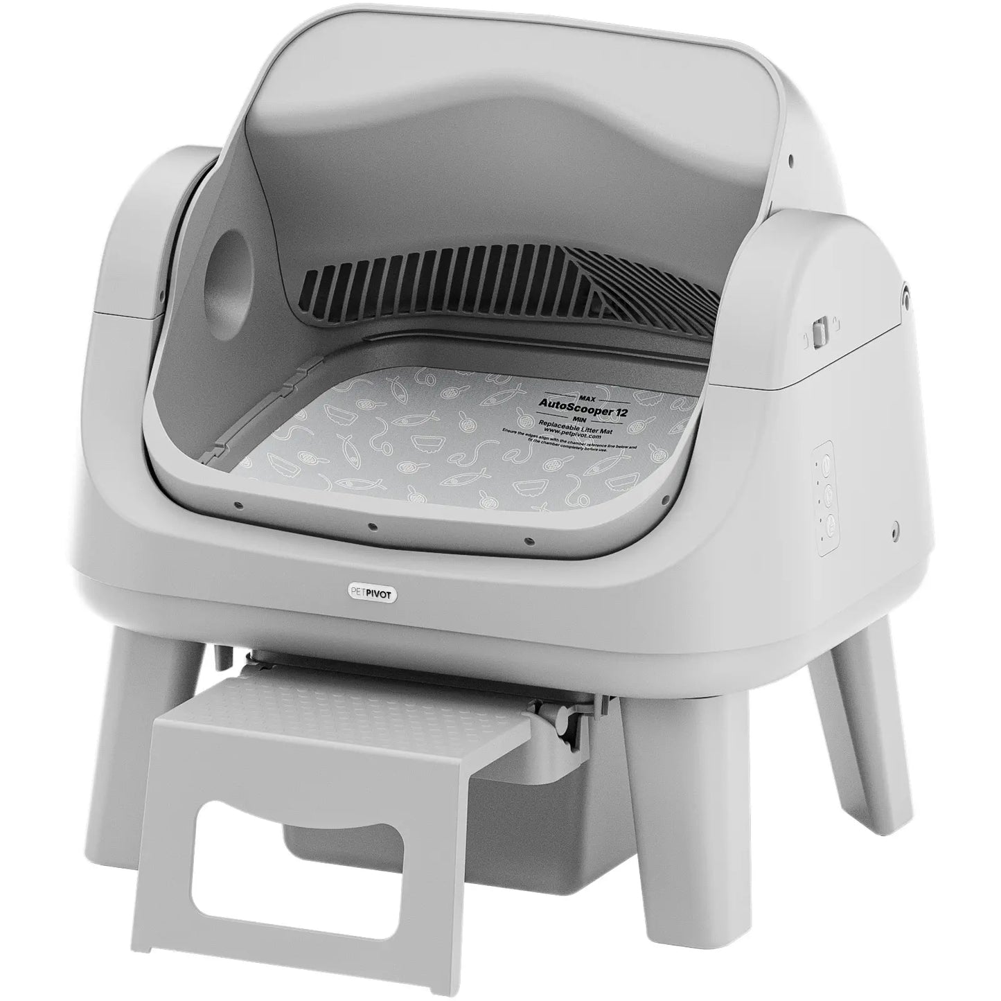 Petpivot Autoscooper 12 Lite: Effortless Self-Cleaning Cat Litter Box with Easy Entry and Triple Safety Features